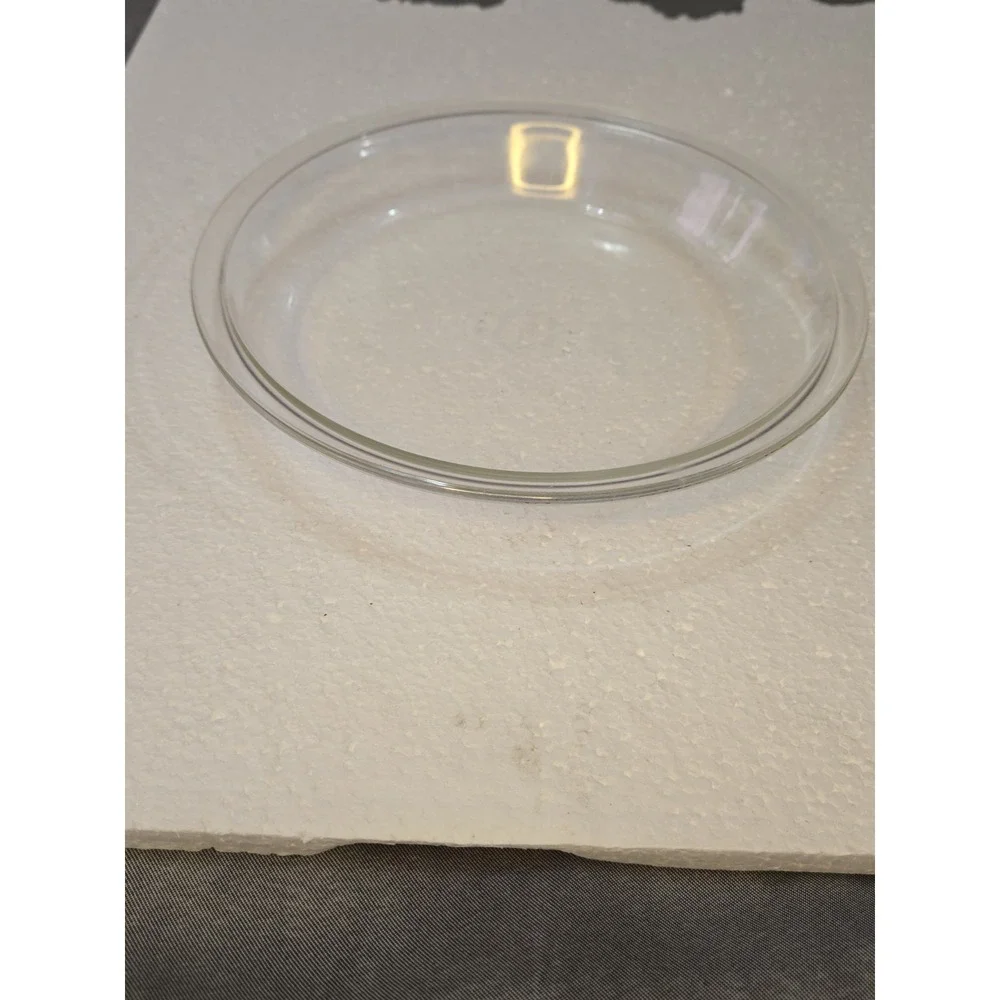 Vintage PYREX 208 8 Inch Deep Round Pie Plate Clear Glass Baking Dish Made in US